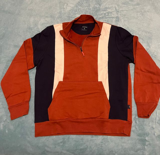 Sudadera Springfield cremallera marrón Talla XL