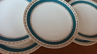 5 Piatti Crown Ducal 26cm Porcellana