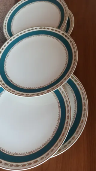 5 Piatti Crown Ducal 26cm Porcellana