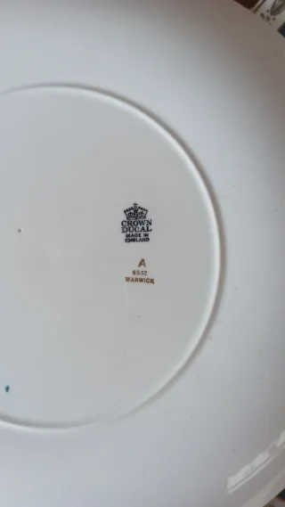 5 Piatti Crown Ducal 26cm Porcellana