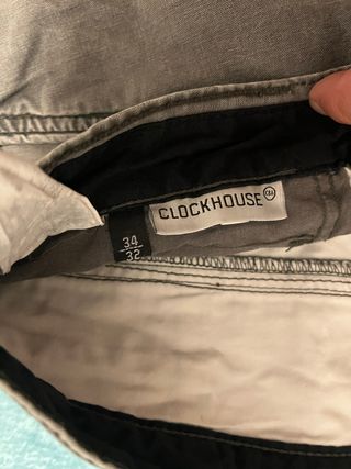 Pantalón Clockhouse Gris Slim Fit Talla 44