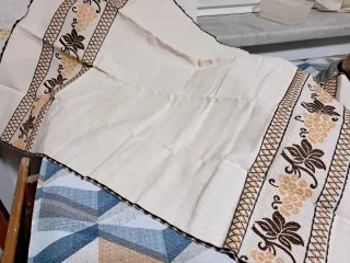 Tris asciugapiatti con decoro uva