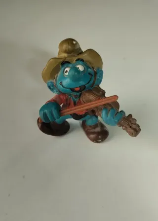 Pitufo vaquero violinista