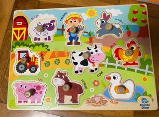 Puzzle de Madera Granja Mundo Diver