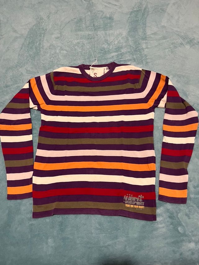 Sudadera Fishbone rayas multicolor talla S