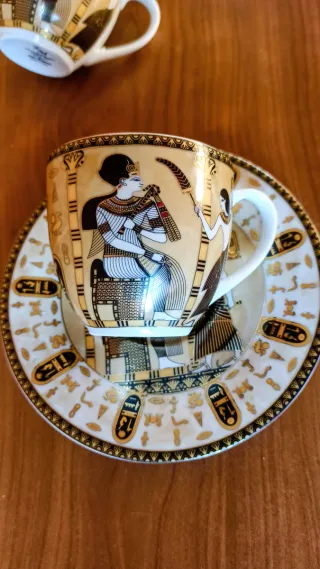 Set 2 tazze e 2 piattini Fathi Mahmoud Limoges