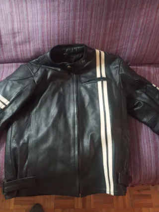 Chaqueta de cuero para moto Talla L