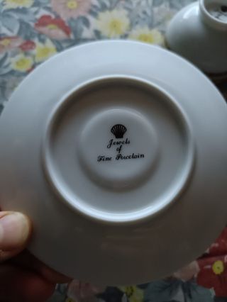 Set 6 Tazze Porcellana Oro Bianco