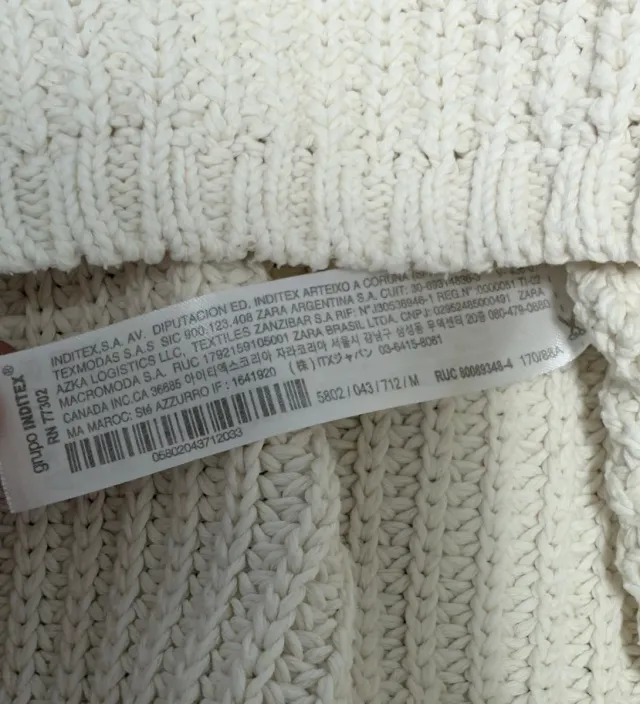 Jersey Zara Beige Talla M