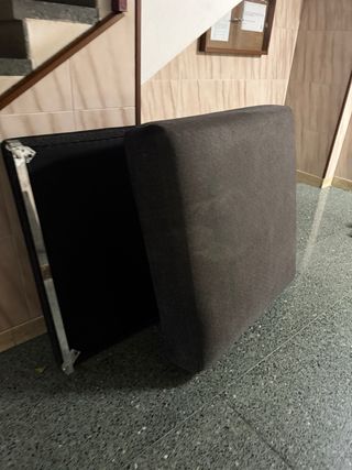 Puff Sofá Largo Tela y Metal