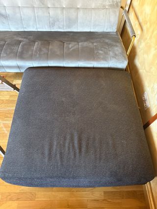 Puff Sofá Largo Tela y Metal