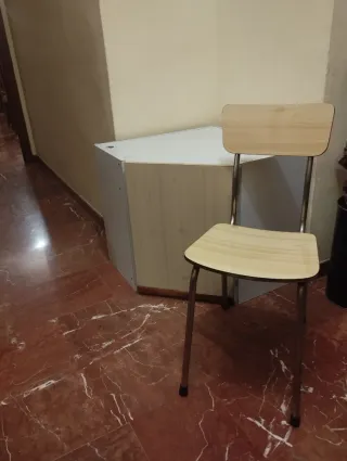 Silla cocina metal y madera