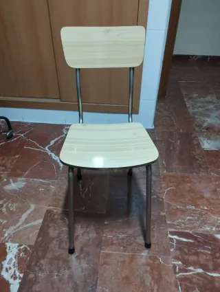 Silla cocina metal y madera