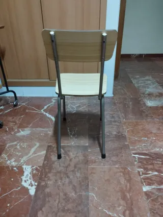 Silla cocina metal y madera