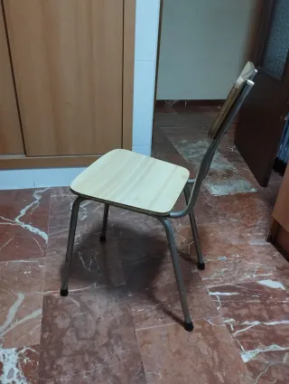 Silla cocina metal y madera