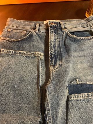 Pantalón vaquero Stradivarius azul