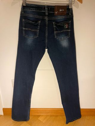 Gucci Blue Denim Slim-Fit Jeans Signature IT