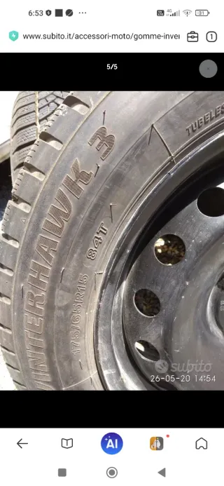 Gomme invernali Fiat Grande Punto Su cerchi