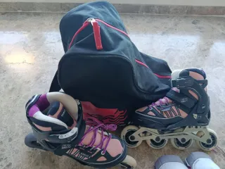 Patines en línea Oxelo extensibles, talla: 35-38.