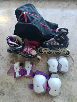 Patines en línea Oxelo extensibles, talla: 35-38.