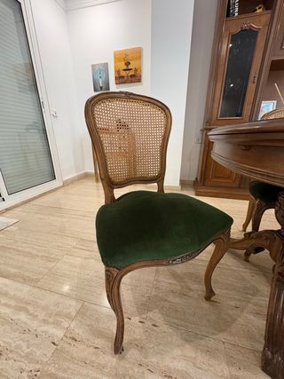 Conjunto comedor clásico madera