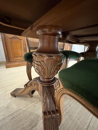 Conjunto comedor clásico madera