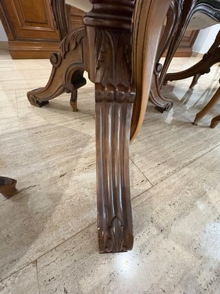 Conjunto comedor clásico madera