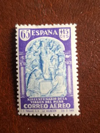 Edifil 906 Sello España XIX Centenario Virgen