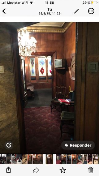 Mesa escritorio, armario y sillas estilo español