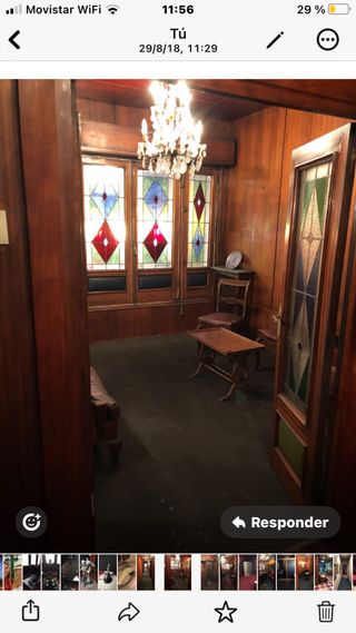 Mesa escritorio, armario y sillas estilo español