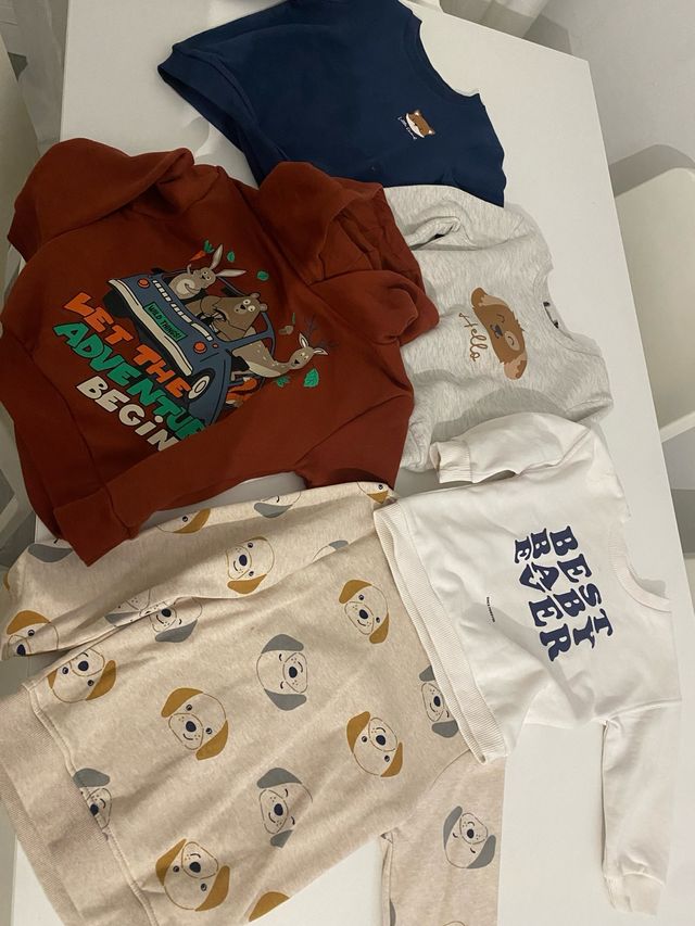 Lote 5 sudaderas niño 24-36m
