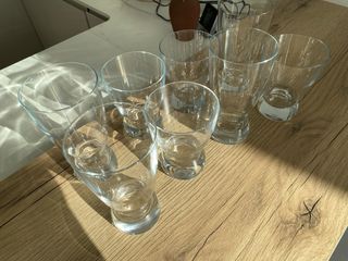 Conjunto vasos cristal 3 tamaños, total 17 piezas