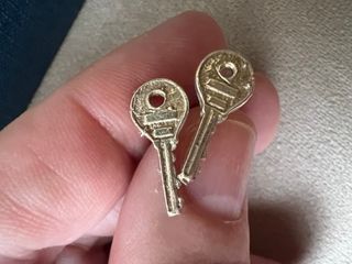 Pendientes vintage plata forma llave