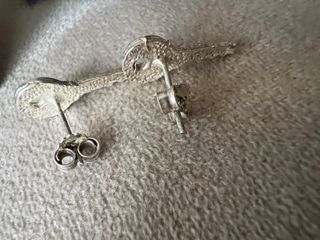 Pendientes vintage plata forma llave
