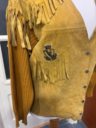 Cazadora tejana vintage con flecos