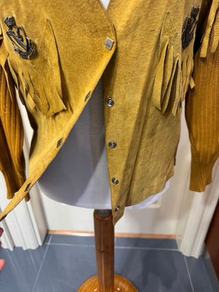 Cazadora tejana vintage con flecos