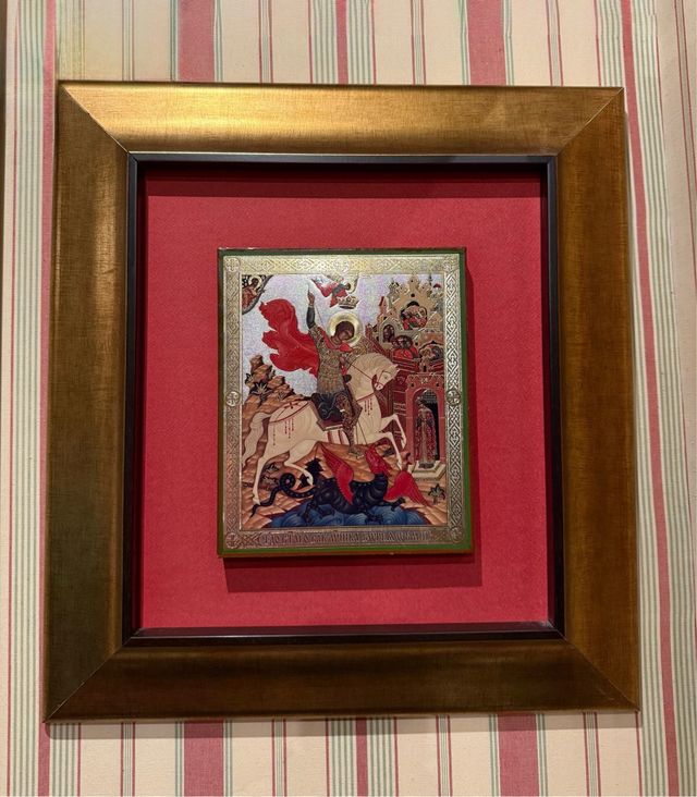 Precioso icono religioso de arcángel