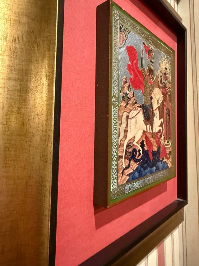 Precioso icono religioso de arcángel