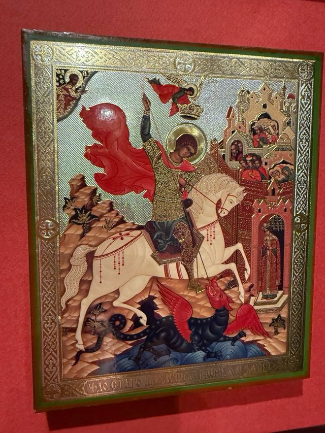 Precioso icono religioso de arcángel