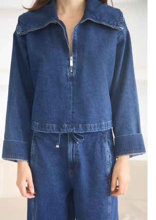 Conjunto denim - chaqueta + jeans Zara Jumpsuit