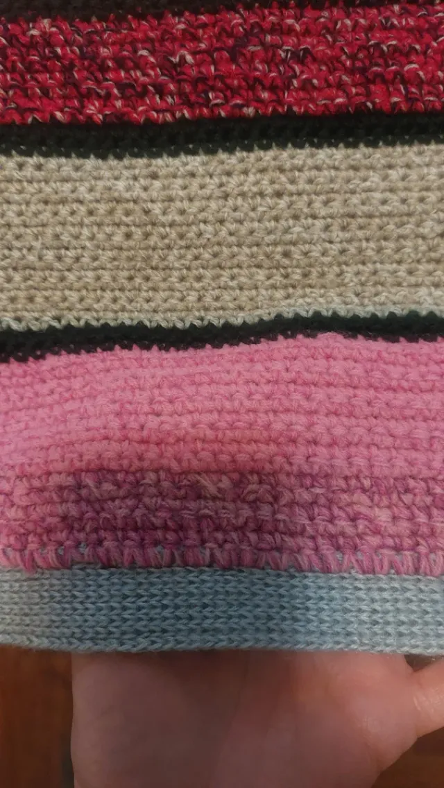Coperta lana fatta a mano multicolor