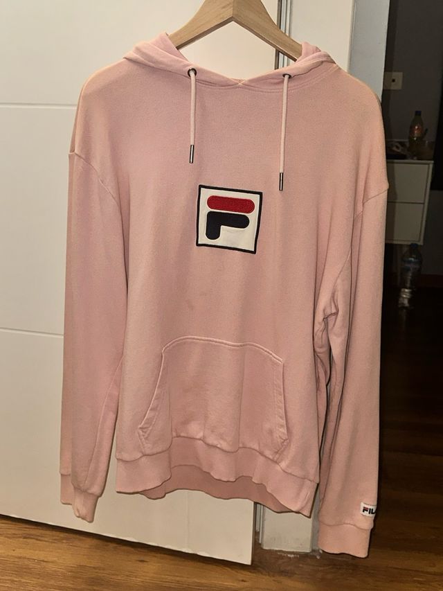 Sudadera Fila Rosa Logo Cuadrado