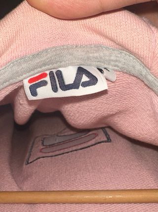 Sudadera Fila Rosa Logo Cuadrado