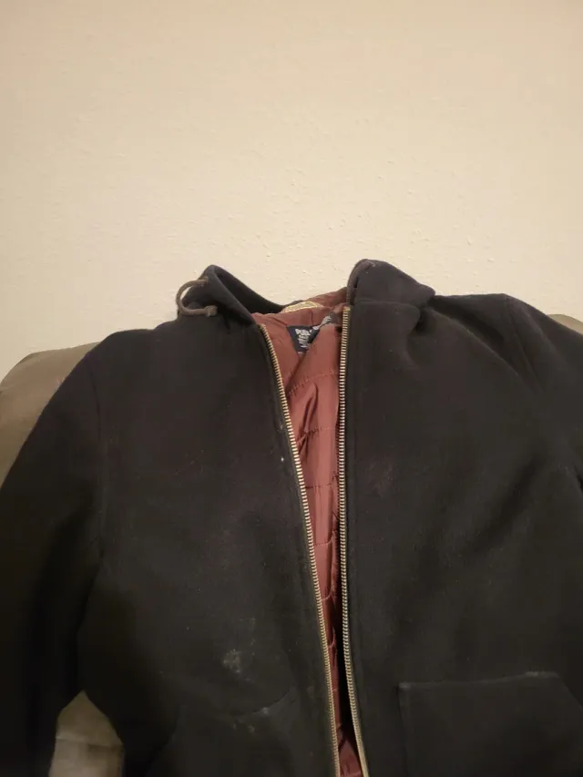 Chaqueta paño acolchada azul marino