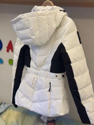 Plumífero Zara Ski Blanco y Negro