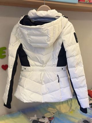 Plumífero Zara Ski Blanco y Negro