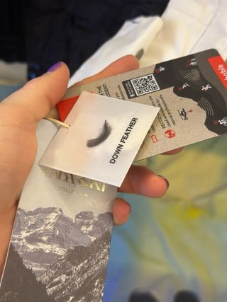 Plumífero Zara Ski Blanco y Negro