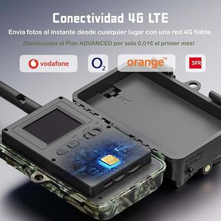 CEYOMUR 4G LTE Cámara Caza 2K 48MP Fototrampeo