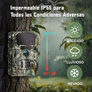 CEYOMUR 4G LTE Cámara Caza 2K 48MP Fototrampeo