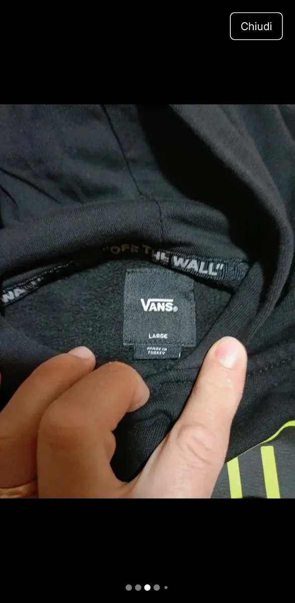 Felpa Vans nera con stampa verde